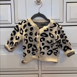 Leopard print sweater 6-12